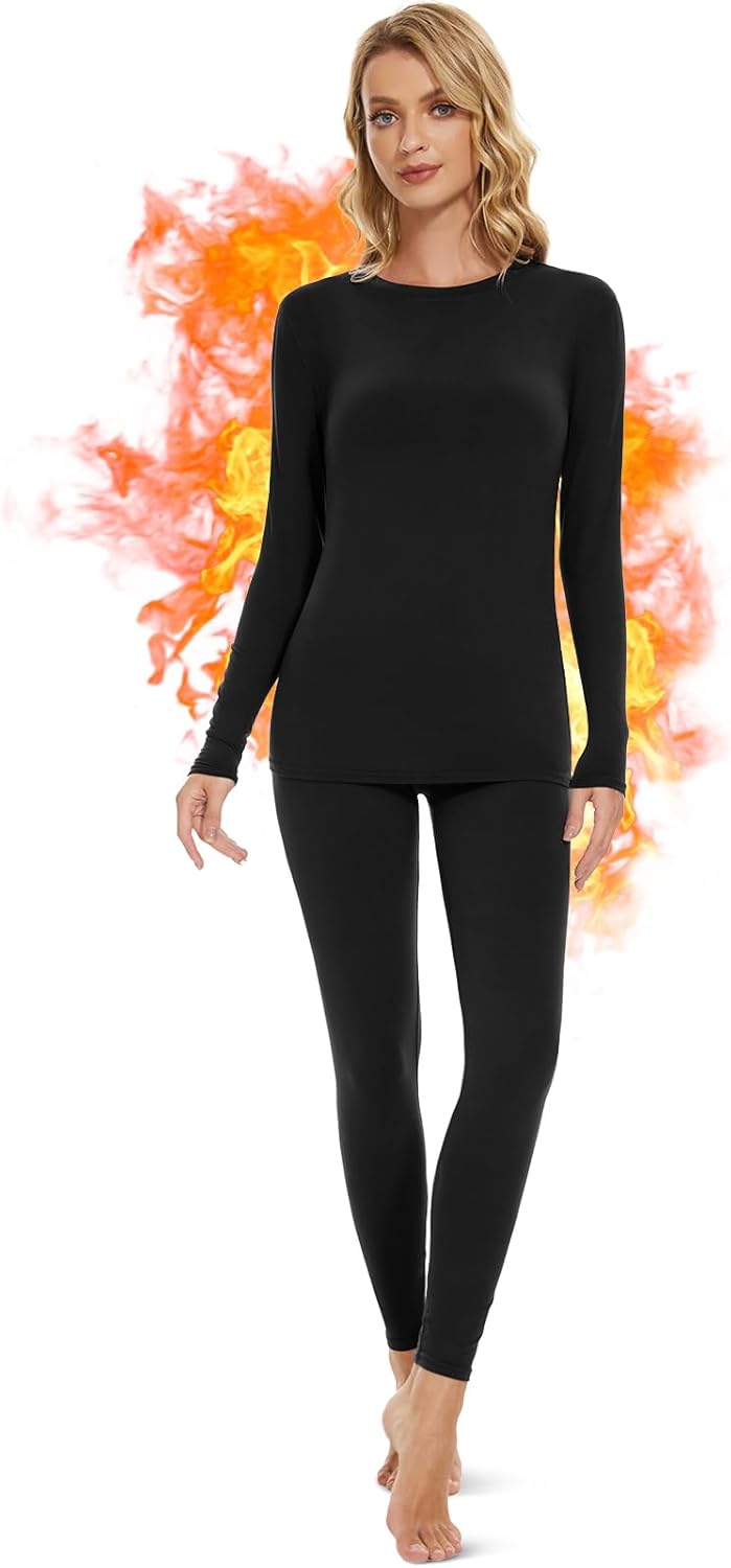 Long Johns for Women,Thermal Underwear Sets Soft Kuwait Ubuy