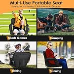 Heated Stadium Seats for Bleachers with Back Support, Black - Image 5