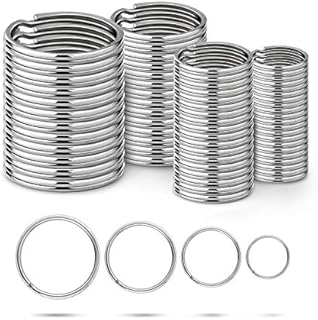 Ruesious round key rings 15/20/25/30mmKey Rings for Cars Bags Accessories,Key Chain Ring Connectors,Circular Keychain,keyring loops80 pack)