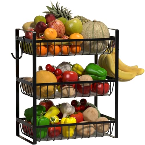 La mejor selección de Fruteros disponible en línea. 41 Webtrylics Cesta de frutas para encimera de cocina, tazón de frutas, organizador de encimera para pan de cebolla y almacenamiento de aperitivos, soporte de metal resistente para...