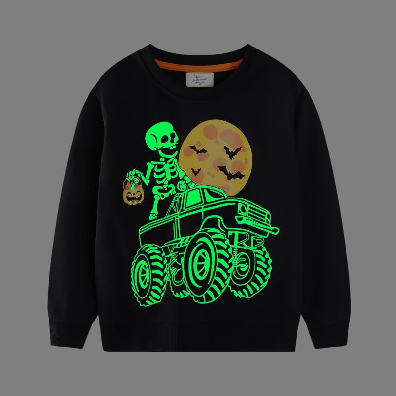 Image of Akyzic Boys Sweatshirts Cotton Long Sleeve Crewneck Pullover Toddler Kids Winter Warm Shirt Sweater Tops 3t-8t