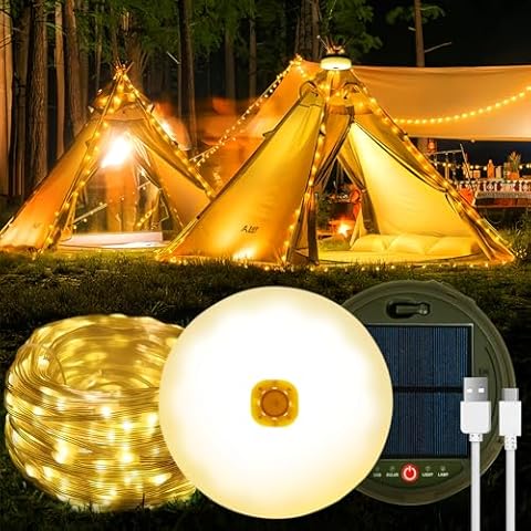 Almaxi 39FT Solar Camping String Lights Cover