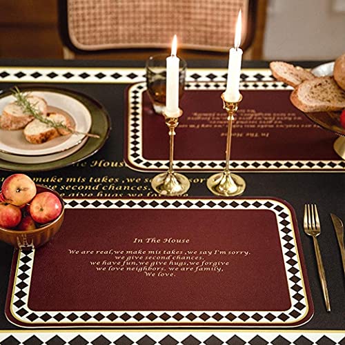 Set de table résistant chaleur tapis table lavable décoration maison salle à manger