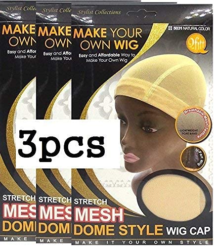 Strect Mesh Dome Style Wig Cap Natural Color #5031 (3 pcs)