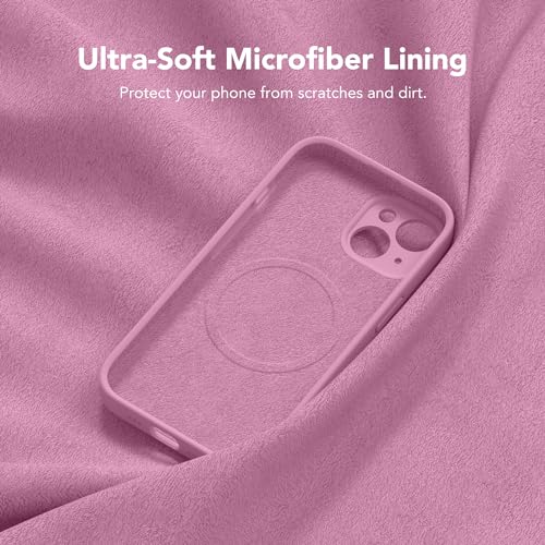 Image of Magnetic for iPhone 13 Case, Compatible with MagSafe, [Full Camera Protection][Screen Protector] Silicone Shockproof Protective Phone Case for iPhone 13 6.1 inch, Blackcurrant