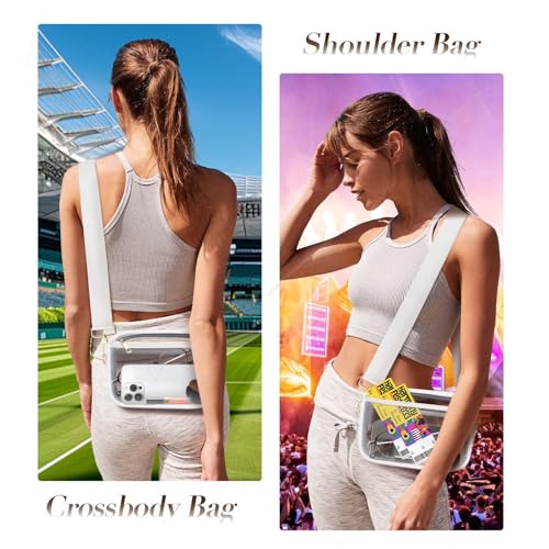 Image of Clear Bag Stadium Approved, Clear Crossbody Bag Purses for women for Concert, Sports, Festivals