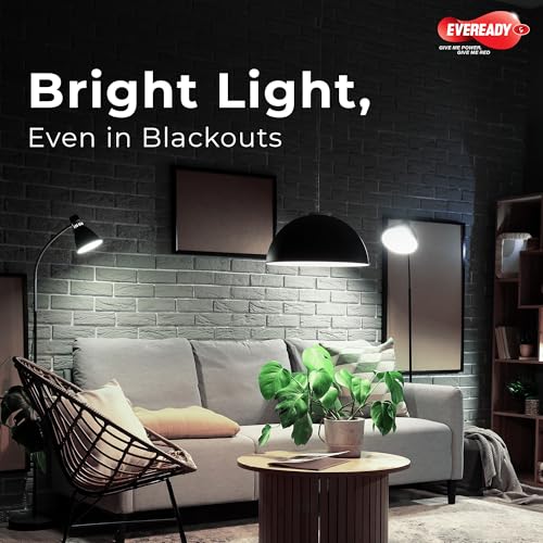 Image of Eveready Xtrabright Emergency Rechargeable 23W LED Bulb for Power Cut | Cool Day Light (6500K) | Energy Efficient | 3 Hour Battery Backup | B22 Base
