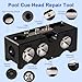 Lyreh 10-in-1 Billiard Pool Cue Tip Shaper, Pool Cue Tip Stick Repair Tool Kit Accessories Include Trimmer Scissors Replacement Blades Tape Instruction Manual L-Shaped Hexagonal Wrenches