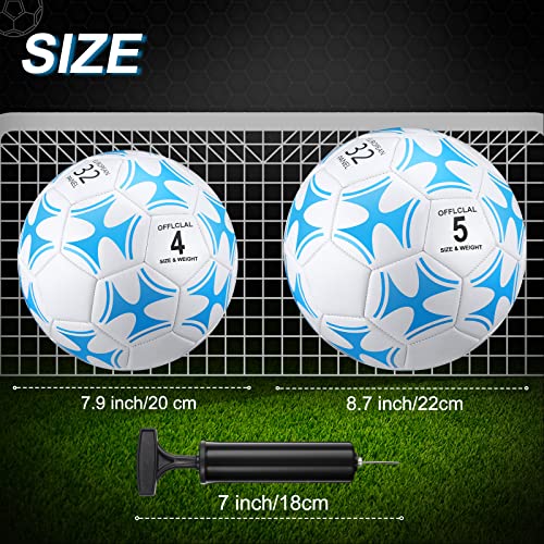 image for Lenwen 12 Pcs Soccer Balls with Pump Bulk Official Size 5 4 3 Kids Tee