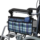 Vansun Wheelchair Side Bag with Large Cup Holder | Larger Sized, Side Bags to Hang on Side with Brig