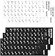 SZKKQKJ 5 Stück Tastaturaufkleber Ukrainisch, Ukrainisch Ersatz Aufkleber mit Weißen Buchstaben, 3 Schwarz 2 Weiß, für Standard Tastatur, Laptop Tastatur