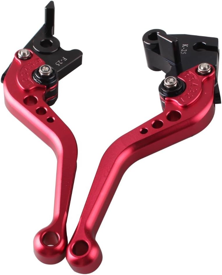 Short Brake Clutch Lever Set, Steel Brake Lever for Kawasaki Ninja 250R 2008-2012, Ninja 300R 2013 F25/K25