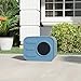 WTFGO Outdoor Cat House Weatherproof, Sturdy Plastic Cat Shelter for Outside & Indoor, Feral Cat House for Bedroom, Living Room, Garden, Patio,Backyards,Garage, Neighborhood (Dark Blue)