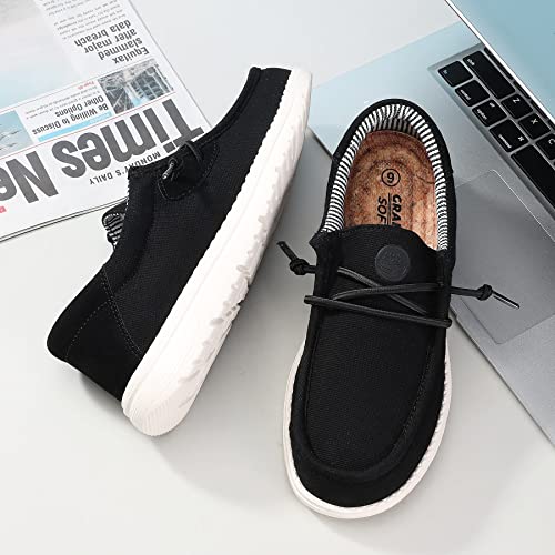 Grand Attack Walking Shoes for Women-Slip On Loafers,Linen Work Boat Shoes,Comfort&Lightweight,for Home Shopping,Dating,Driving,Traveling Shoes3