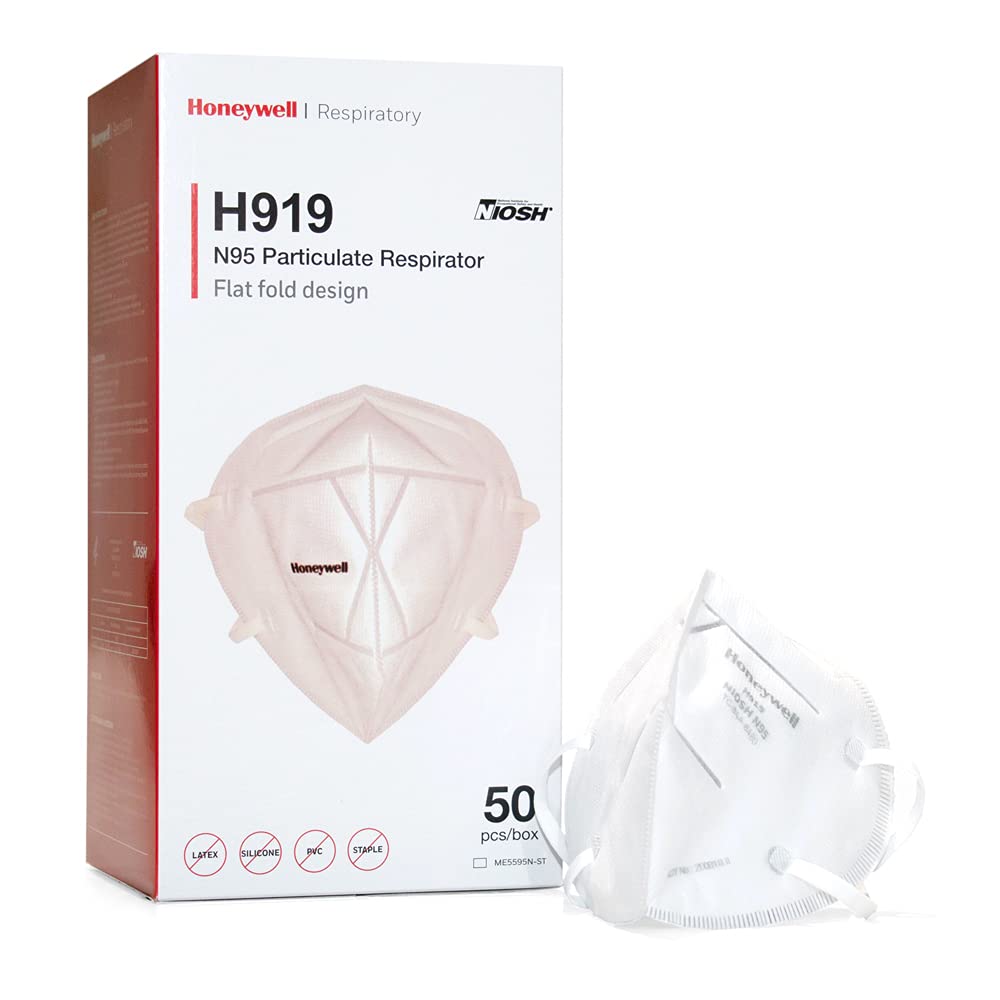 Honeywell H919 N95 NIOSH Certified Disposable Respirator (White, Filter Efficiency 95%,Pack of 50) for Unisex (B094NNFN63) Amazon Price History, Amazon Price Tracker