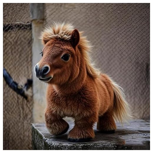 XIAOJINJU Mon Poney Robot réaliste Marche, aboie et remue la Queue, Poney robotique IA, Poney Robot Tellement réaliste, Peluche Ultra-réaliste, Tout comme Le Vrai