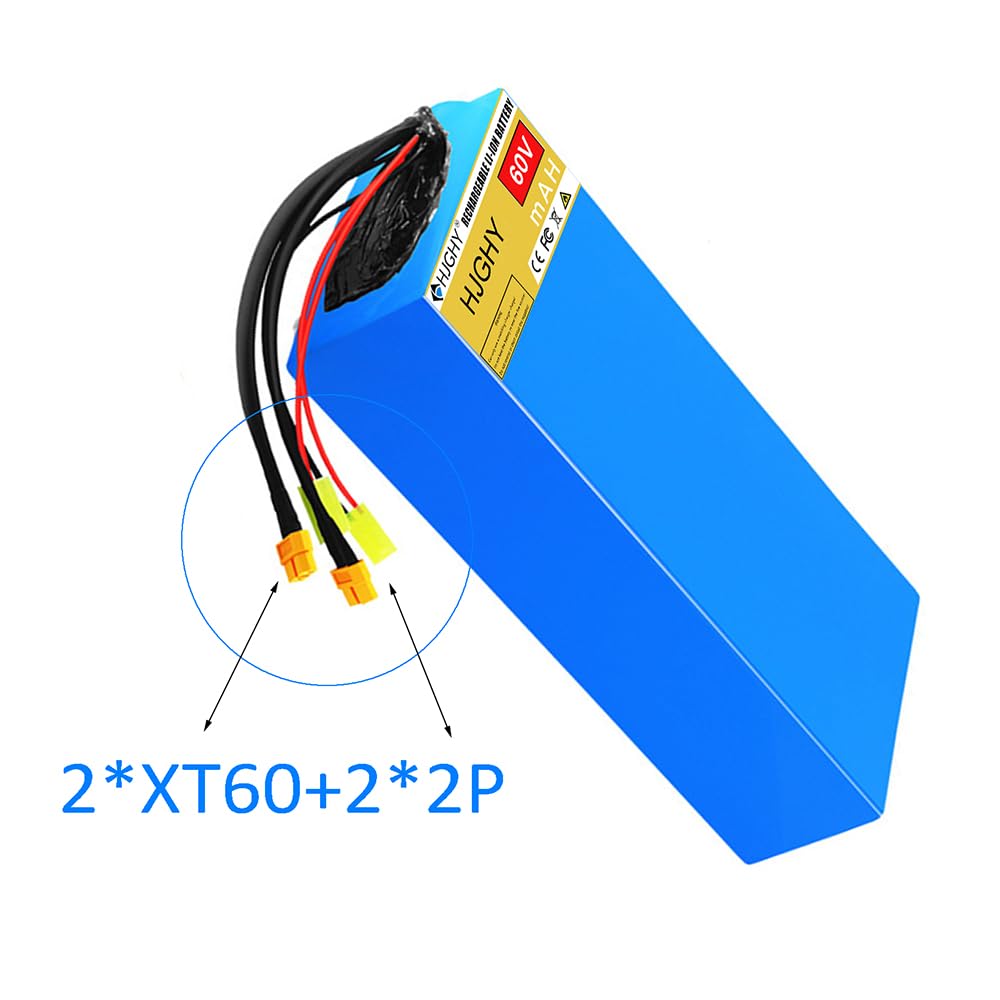 60v,25Ah, Batería de Litio para Motocicleta de 60 V, 12 Ah, 15 Ah, 20 Ah, 25 Ah y 30 Ah, 16S, para Kits de Motor de Scooter y Bicicleta eléctrica de 0 a 1800 W.