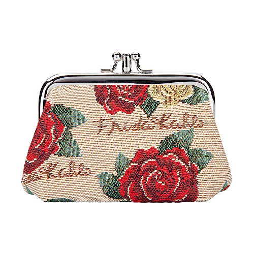 Signare Tapiz monederos Mujer Cartera pequeña Mujer con diseño de Frida Kahlo (Frida Rose) Cover