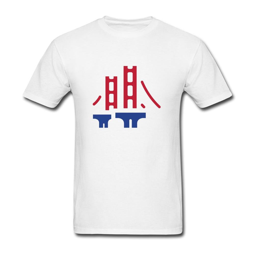 Susyrion Men's Golden Gate Bridge Basic Short Sleeve T-Shirt S
