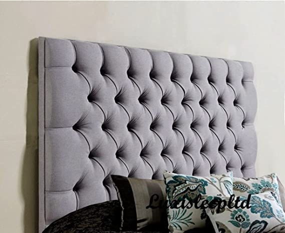 Style Luxury Colchester Headboard in Linen fabric and 30" Height, 3ft,4ft,4ft6,5ft and 6ft and Many colours (4ft, BEIGE)