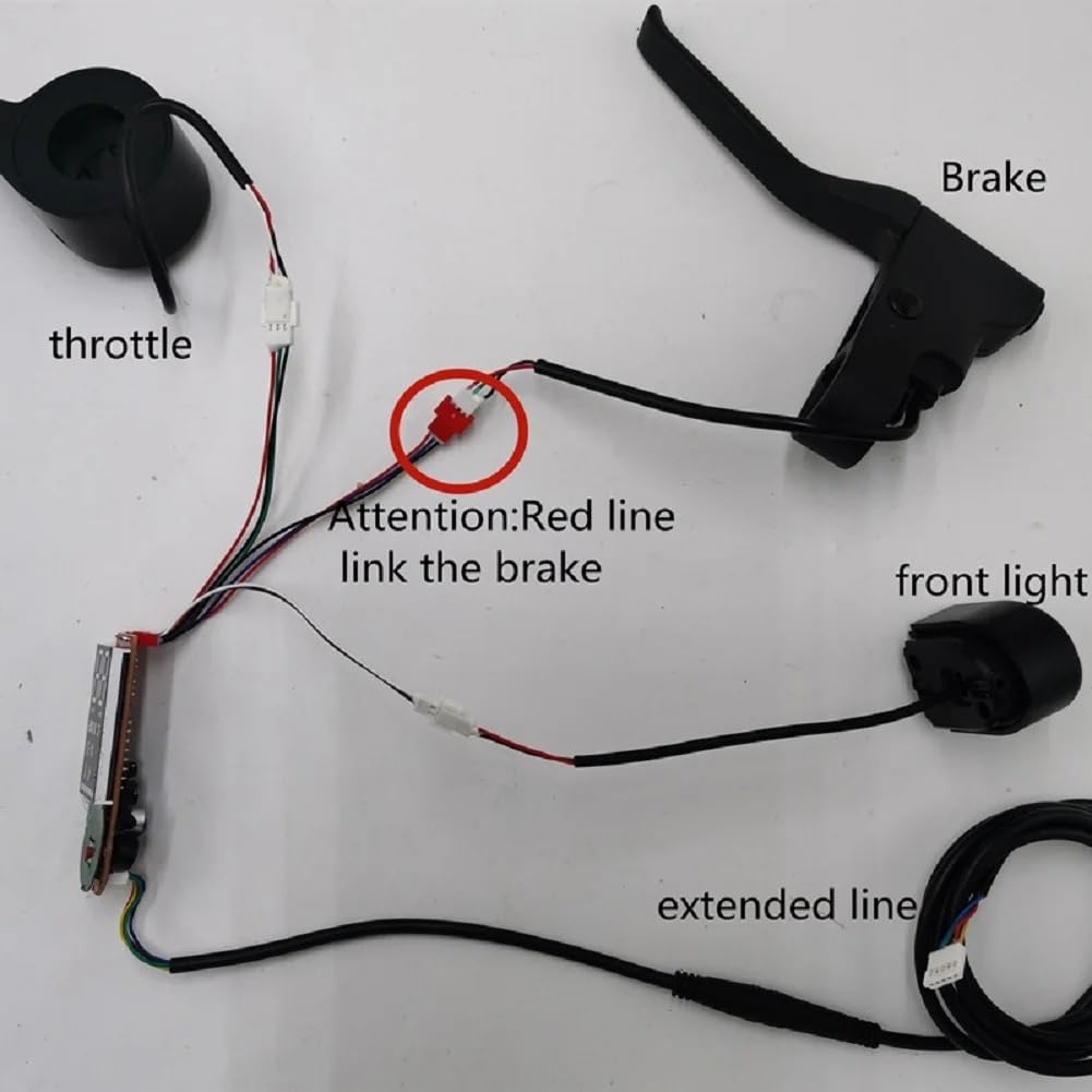 Centralina Monopattino Elettrico Lo Scooter acceleratore del cruscotto Controller 36V 350W sostituisce Il Freno Circuito fanale Posteriore dello Elettrico(C)