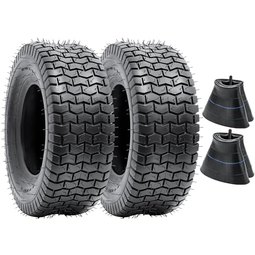2 Pcs 16×6.50-8 Tires and 16 x 6.50-8 Inner Tubes for 4 Wheelers ATV,Quad Lawn, Mower, Wheelbarrows, Go Kart,Snow Blower, Tractors, Hand Trucks, Trolleys, Mini Bike Tires(P-095)
