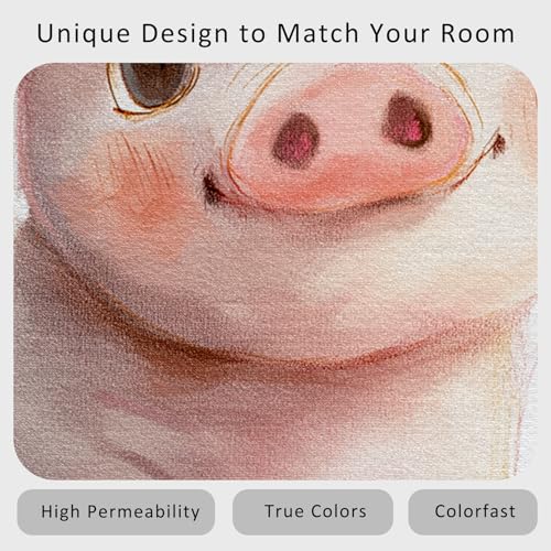 Tapis cochon mignon antidérapant et lavable grand format XXL - 8