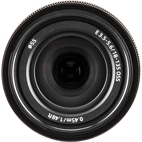 Image of Sony E 18-135mm f /3.5-5.6 OSS Lens (SEL18135) + Filter Kit + Lens Cap Keeper + Cleaning Kit + More (Renewed)