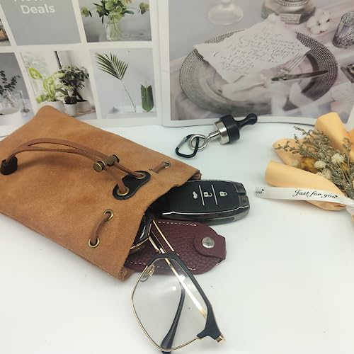 Leather Drawstring Wallet Coin Purse Genuine Leather Drawstring Coin Purse2