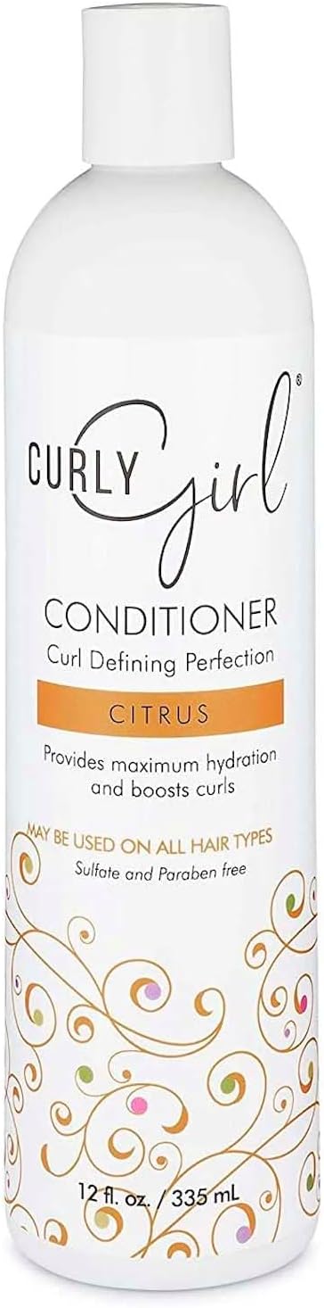 Curly Girl, Curly Hair Moisturizing and Curl Defining Conditioner Citrus, Sulfate and Paraben Free, 12 oz Bottle