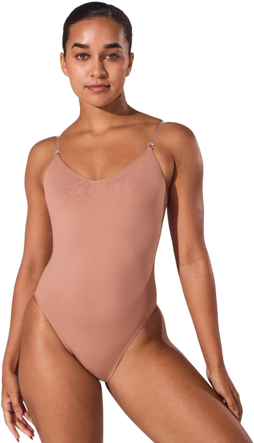 Capezio Women's Camisole Leotard With Clear Transition Straps
