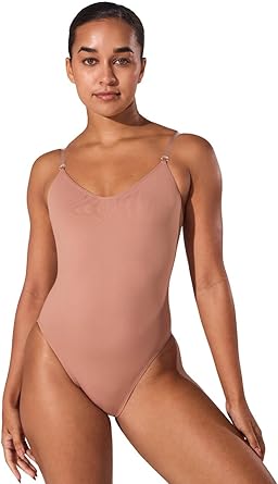 Capezio Womens Camisole Leotard With Clear Transition Straps
