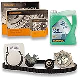 Lott Autoteile Contitech Wasserpumpe + Zahnriemensatz + 5L Kühlerfrostschutz grün