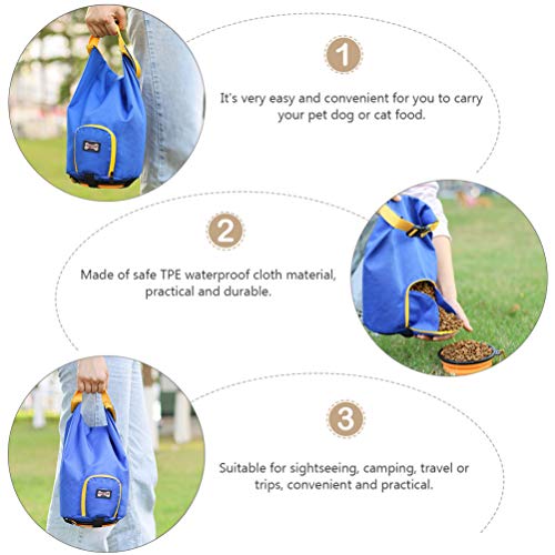 Balacoo Accessories Travel Dog Food Bag Pet Food Storage Container For Road Trips And Camping (Blue) Outdoor Travel Dog Dog Travel Accessories For #TOP5