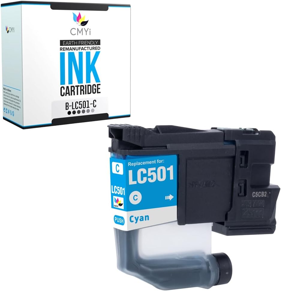 LC501 Combo Pack Replacement Ink Cartridge for Brother MFC-J1260DW J1360DW J1410DW Printer (1 Cyan, 1 Magenta, 1 Yellow)