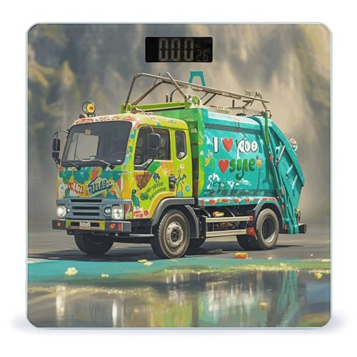 Báscula digital para baño I Love Garbage Trucks miniatura 1