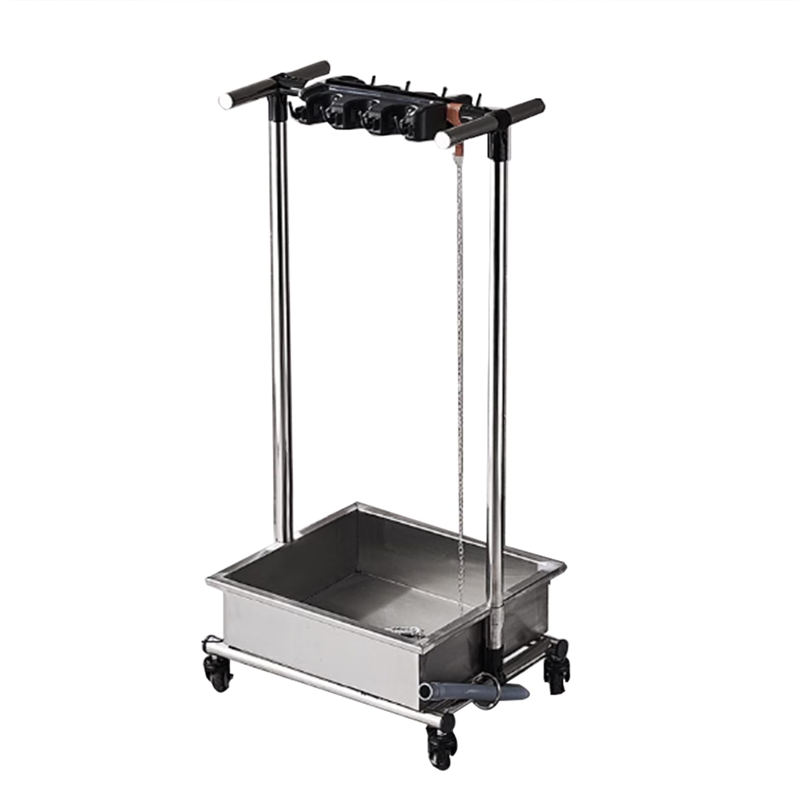 LJYKBFL Cleaning Cart On Wheels Broom And Mop Holder Utility Tool Trolley For Garden Gara Schools Factories Hotels 44Cm/17.3In Heavy-Duty Design