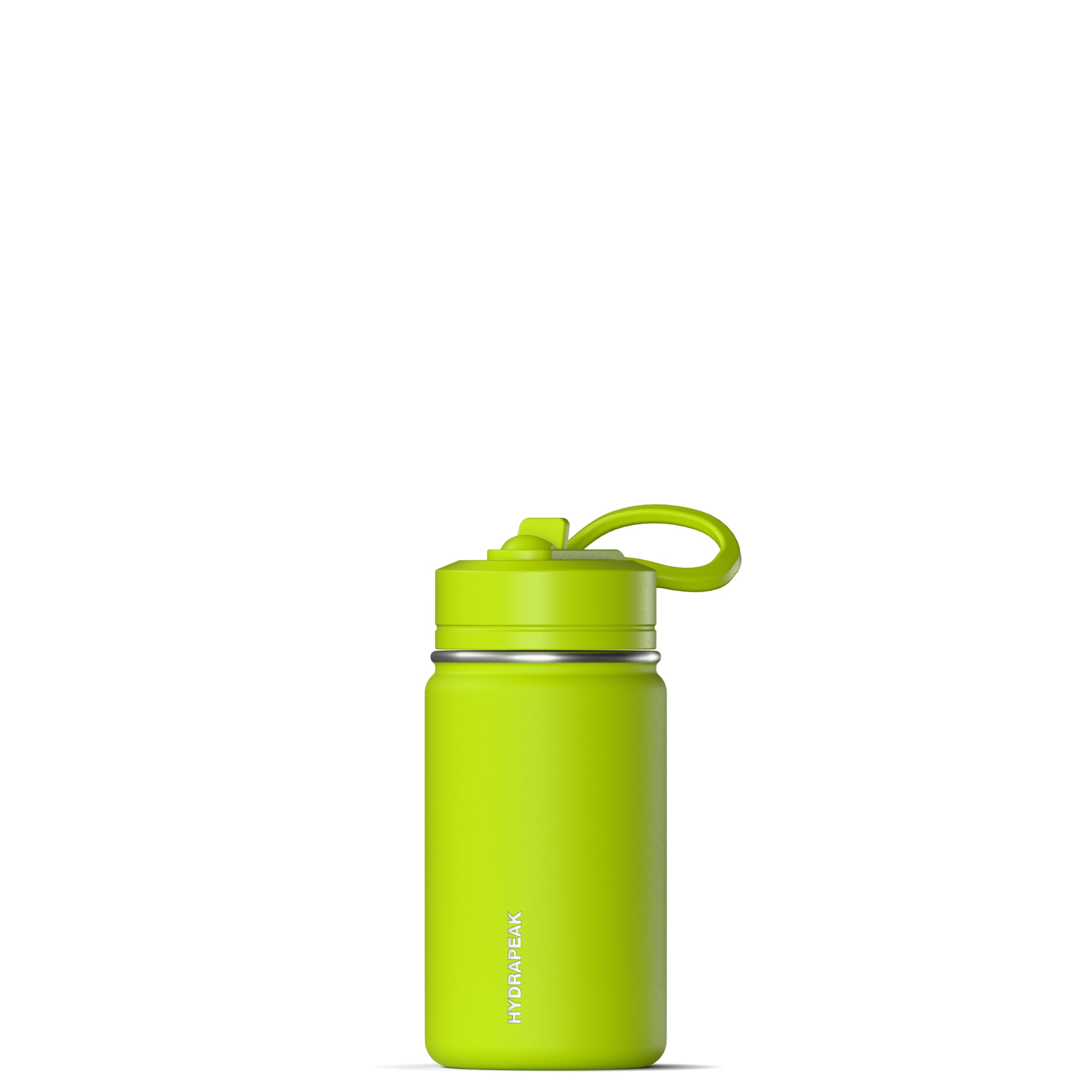 Hydrapeak Mini 14oz Water Bottle with Straw Lid, Insulated Water Bottle, Water Bottle Stainless Steel, Water Bottles (Neon Green)