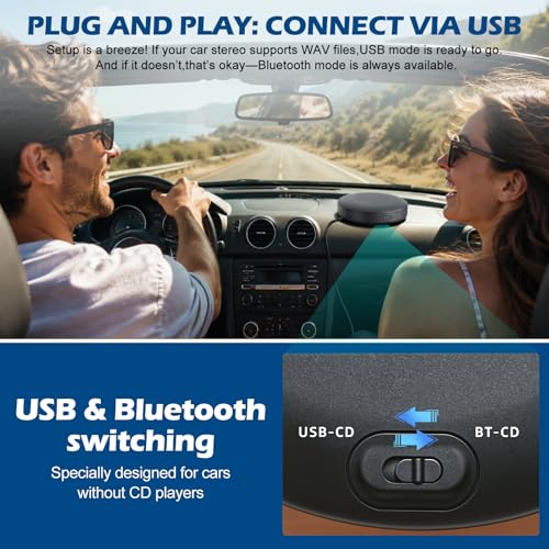 Upgraded External Portable CD Player for Car