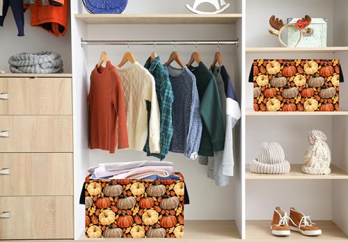 Image of Rec Box Hamper Storage Basket Collapsible Organizer Bin Gift Shelf Baskets for Home and Kitchen Storage