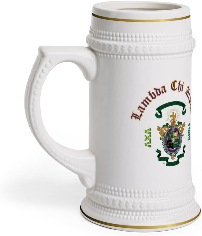 Greekgear Lambda Chi Alpha Collectors Crest & Year Ceramic Stein Tankard