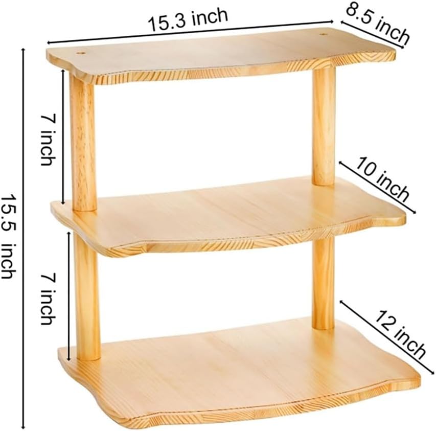 Display Stand, Wooden Cupcake Stand and Centerpiece Stand, Pedestal Table, Solid Wood and Multi-Tiered, Wooden Display Risers for Party Wedding Dessert Table Decor