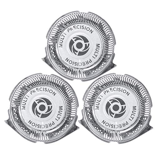 3 cabezales de recambio de afeitadora, cabezal de afeitado eléctrico SH50/51/52 HQ8 serie 5000 cabezales de afeitado de repuesto, piezas de corte de cuchillas giratorias para hombres Cover