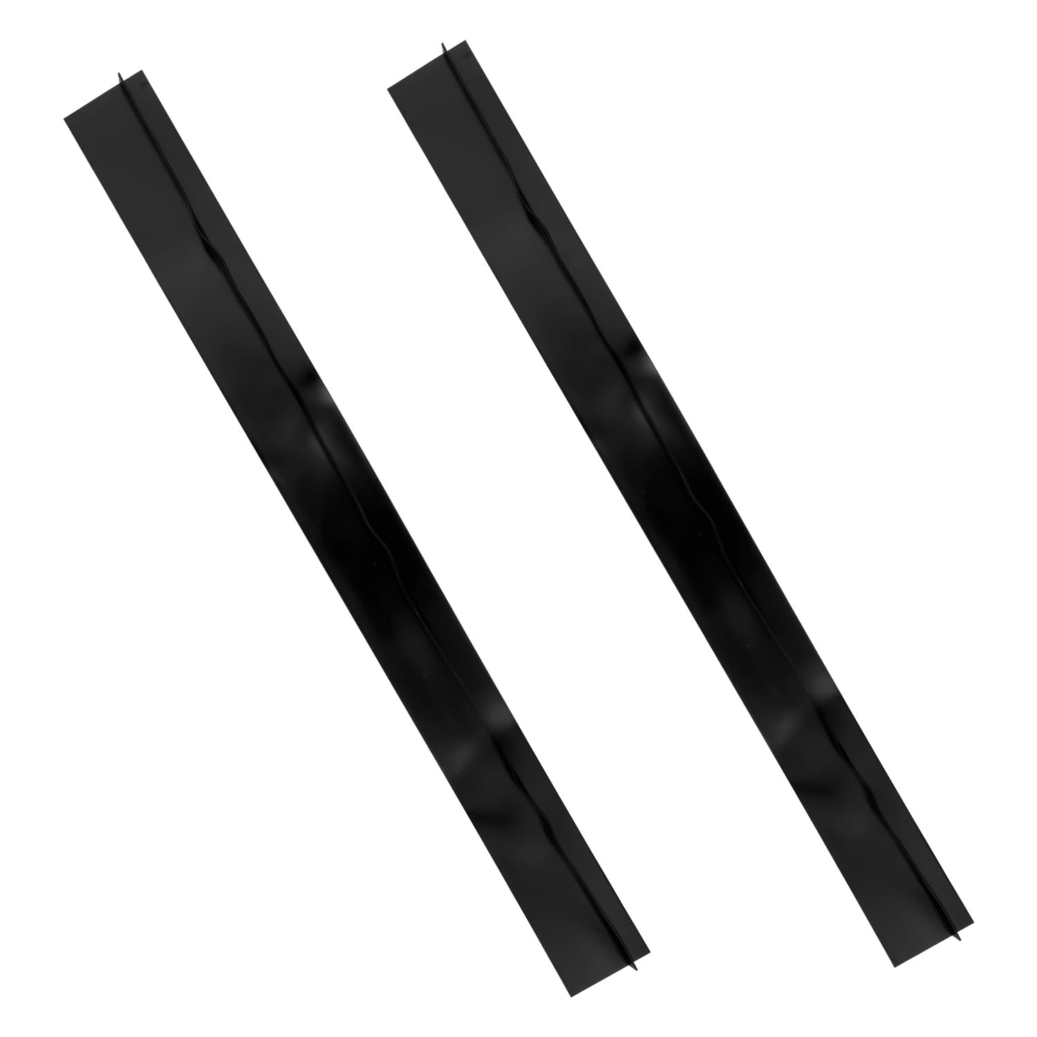 Wellrun 2 Pcs 25 inch Silicone Gap Filler for Kitchen Stove Counter,Anti-Stain Heat Resistant Gap Covers,Non-Slip Spills Strips,Anti-Dust Cooker Seal for Oven,Stove,Dishwasher,Black
