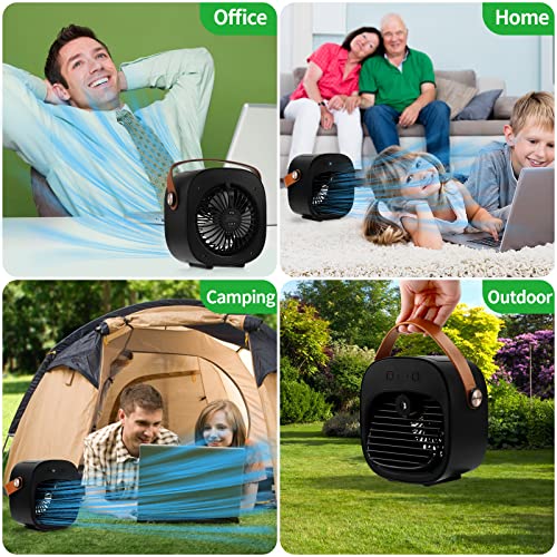 Portable Air Conditioners, 5200Mah Rechargeable Mini Air Conditioner Duration 5-10 Hrs, Personal Air Cooler With 3 Speeds, Small Desk Air Conditioner For Bedroom, Office, Outdoor #TOP6