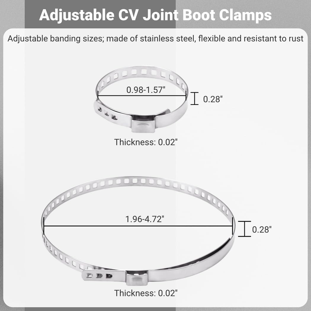 Kit Tool Banding Car Pliers & Clamps Boot Cv 12 Pcs With Clamps Boot Cv 10 & Pliers Tie Boot Ear 2, Utv Atv Car For Accessories Repair Tools Band Joint Cv, Boots Axle