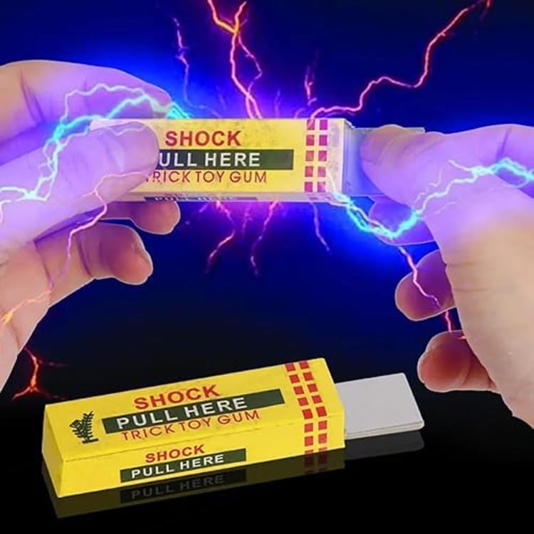 Image of SHAKTISM Electric Shocking Prank Toy - Funny Shock Gag for April Fool, Magic Trick Joke Toy, Novelty Gift for Friends, Party Trick Toy for Kids & Adults (Chewing-Gum)