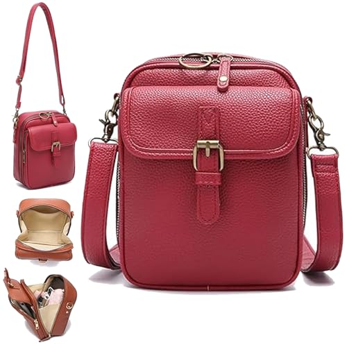 Enjoyaitlife Crossbody Bag, Enjoyaitlife Crossbody Leather Anti Theft Purse Handbag with Built in Wallet for Women