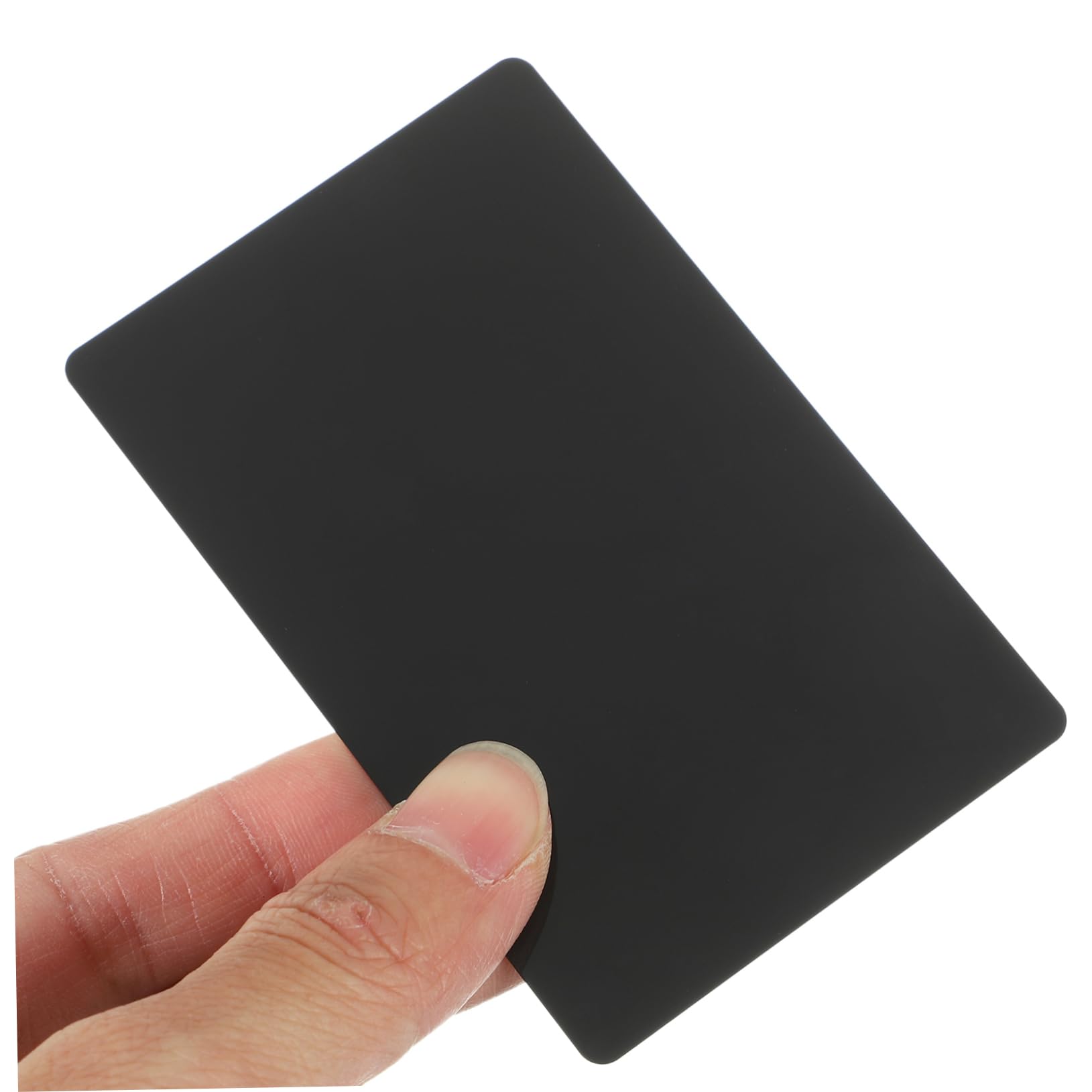 Leere Aluminium Visitenkarten Schwarz 300 Stück mit Rundkanten