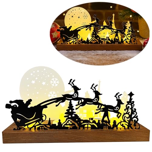 Advent Kerzenhalter aus Holz & Metall – moderner Adventskranz mit 4...
